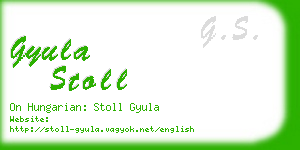 gyula stoll business card